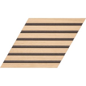 Denpanels Akustikpaneel Raute 46 cm x 26,5 cm x 1 cm Eiche Natur 3 Stück FSC®