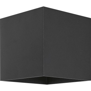 Quadratische, schwarze LED Außenwandleuchte Aspra aus Aluminium, 3W. Moderne Gartenbeleuchtung.