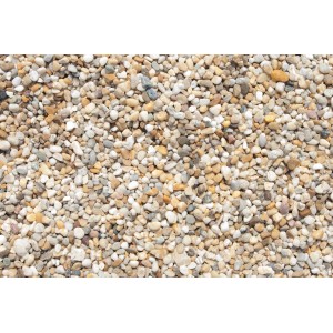 Bunte Flusskiesel, 6-8 mm, im 1000 kg Big-Bag. Zierkies für Garten- und Landschaftsbau.