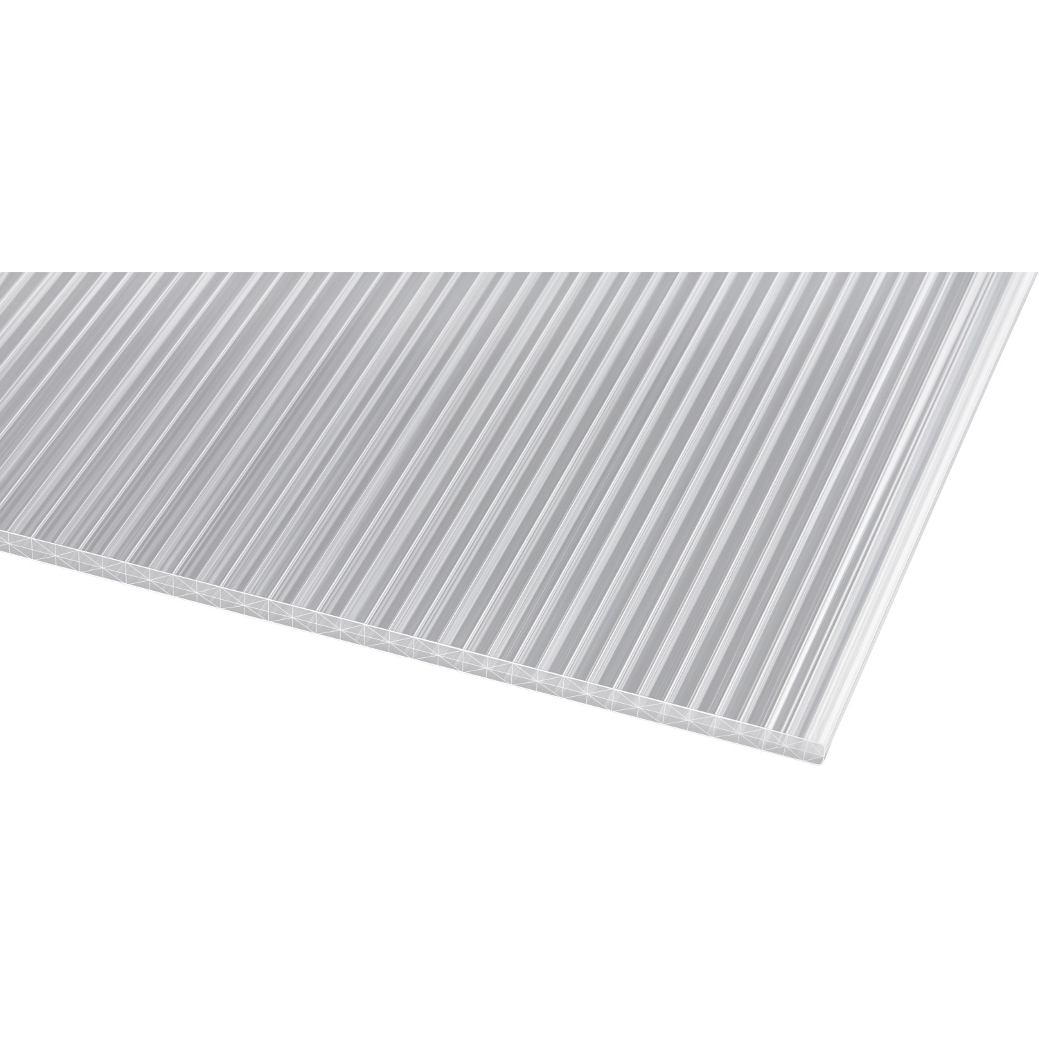 Klare 16 mm Hohlkammerplatte Dual-X (6000x1200 mm) für Kunststoffbedachung.
