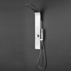 Edelstahl Duschpaneel mit Regendusche, Massagedüsen und Handbrause für Ihr Badezimmer.