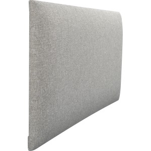 Rechteckiges Wandkissen, 60x30 cm, hellgraue Struktur. Dekor-Paneel zur Wandgestaltung.
