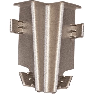 Innenecke in Silber, 2er-Set für Laminat- und Parkett-Sockelleisten.