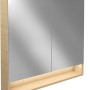 Fackelmann Spiegelschrank B.Style Sandeiche 80 cm mit Beleuchtung und Softclose-Türen.