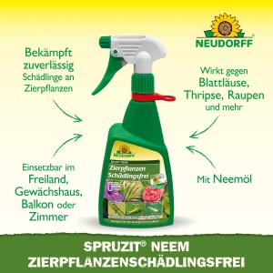 Neudorff Spruzit Schädlingsfrei AF für Zierpflanzen, 450ml Sprühflasche.