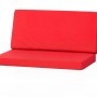 Rotes Polster-Set für 3-Sitzer Hollywoodschaukel, 180 cm breit, mit abnehmbarem Bezug.