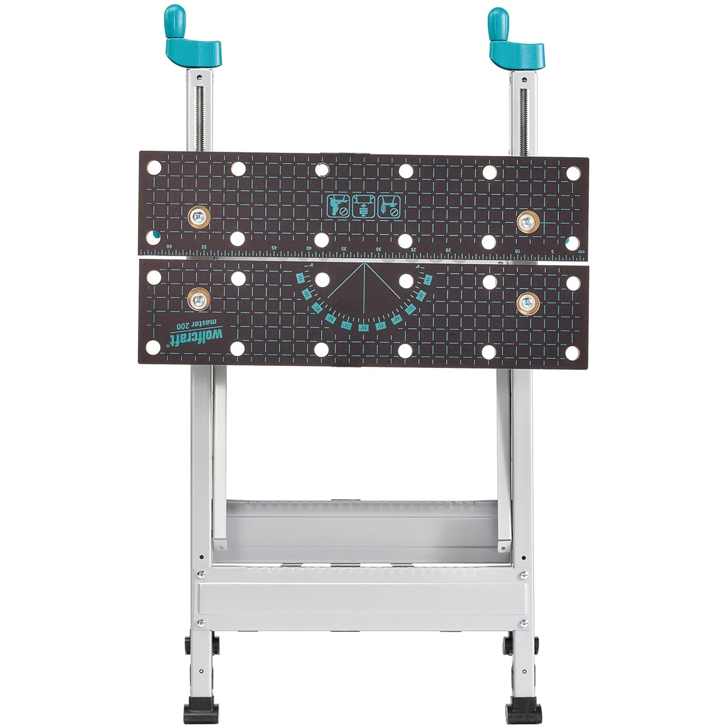 wolfcraft Master 200 Werkbank: Klappbarer Spann- und Arbeitstisch mit MDF-Platte und Werkzeugablage.