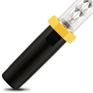 REV Ritter Akku-LED Handleuchte, 3W, schwarz-gelb, mit Aufhängehaken.