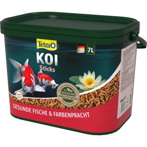Tetra Pond Koi Sticks Fischfutter im 7L Eimer. Hauptfutter für gesunde Fische und Farbenpracht.