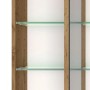 Detailaufnahme Spiegelschrank des Held Möbel Waschtisch-Sets Florenz in Wotaneiche mit Glasböden.