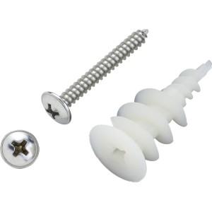 LUX Gipskartondübel Set, 50 Stück, mit Schrauben, geeignet für Befestigungen in Gipskartonwänden.