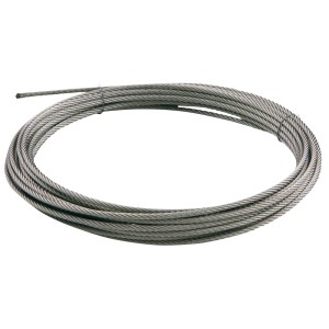 Drahtseil V4A, 4 mm x 25000 mm, aus Edelstahl für Treppen und Geländer.