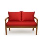 Rotes Setgarden Mix Bench Kissen für 2-Sitzer Gartenbank, 130x50 cm + 2 Rückenkissen.
