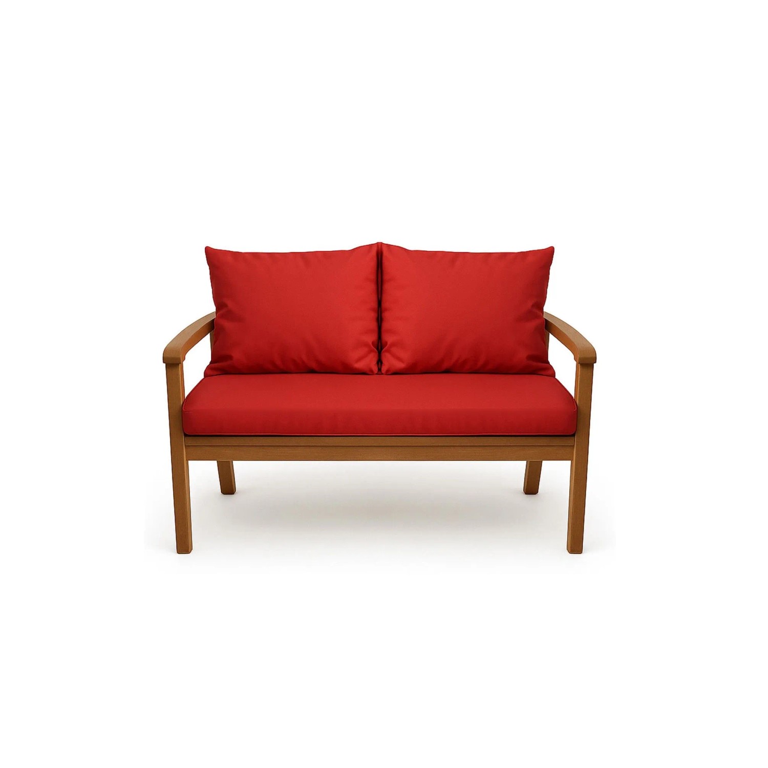 Rotes Setgarden Mix Bench Kissen für 2-Sitzer Gartenbank, 130x50 cm + 2 Rückenkissen.