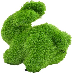 Grüne AniPlants Gartenfigur Hase, 35 cm, Dekoration für Garten und Außenbereich.