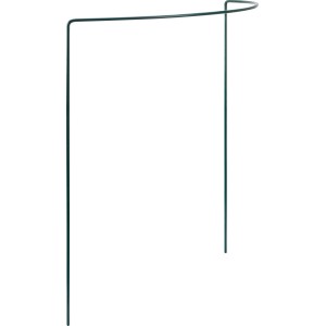 Halbrunde, grüne Strauchstütze, 35 cm, zur Unterstützung von Pflanzen im Garten.