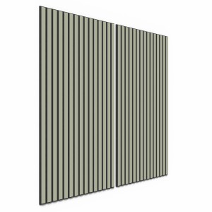 2er Set Akustikpaneele Lino Vapour, schwarz/beige, 60x120cm, zur Wand- und Deckenmontage.