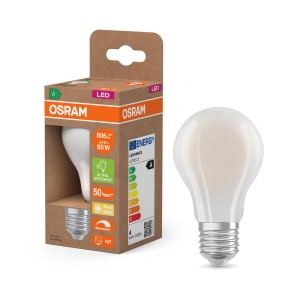 Osram LED-Lampe E27 in Glühlampenform A60, 3.8W, 2700K. Energiesparende LED für stimmungsvolles Licht.
