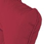 Rotes Beautissu Xluna Loungekissen mit Paspelierung und feiner Karo-Struktur. Gepolstertes Rückenkissen.