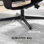 Schwarzer Relaxsessel: stabiler Metallrahmen mit Sternfuß und schützenden Fußkappen. Robustes Design für Loungesessel.
