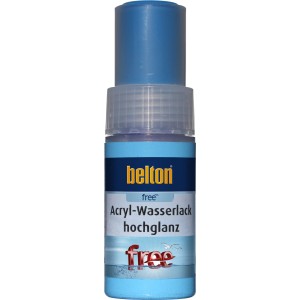 Belton Free AQUAcolours Lackstift in Himmelblau hochglänzend, 9ml. Buntlack für Ausbesserungen.