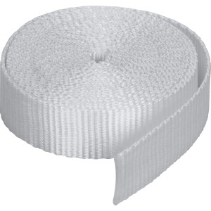 Weißes Raffband, 4 m, aus Polyester für Sonnensegel.