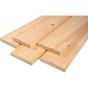 Rettenmeier Fichte/Tanne Brett, sägerau, 23x100x1000 mm, ideal für Hobby und Basteln.