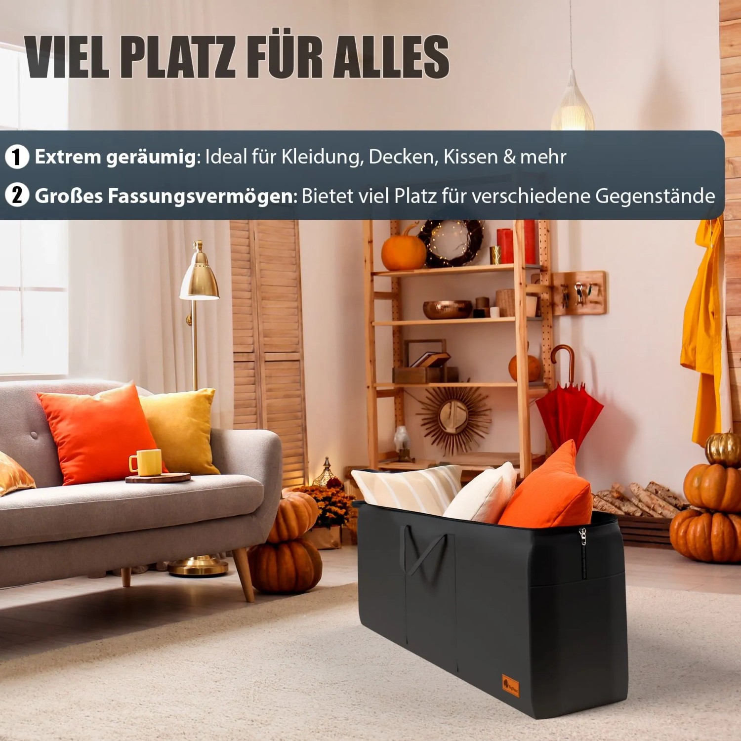 BigDean Extra Große Aufbewahrungstasche 100 X 55 X 35 Cm 190 L Faltbare Tragetasche Mit Reißverschluss Robuste Aufbewahrung Für Kleidung Bettwäsche kaufen bei OBI