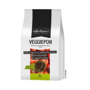 Lechuza Veggiepon Pflanzsubstrat, 6 Liter, für Gemüse & Obst. Torffrei und vegan.