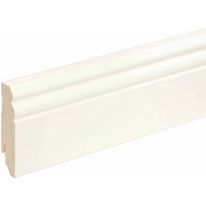 FN Neuhofer Sockelleiste L0133L Kiefer Weiß Lackiert Dekor