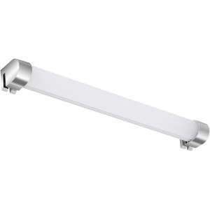 Moderne Briloner LED-Wandleuchte in Chrom, ideal als Spiegelleuchte. 33 cm lang.