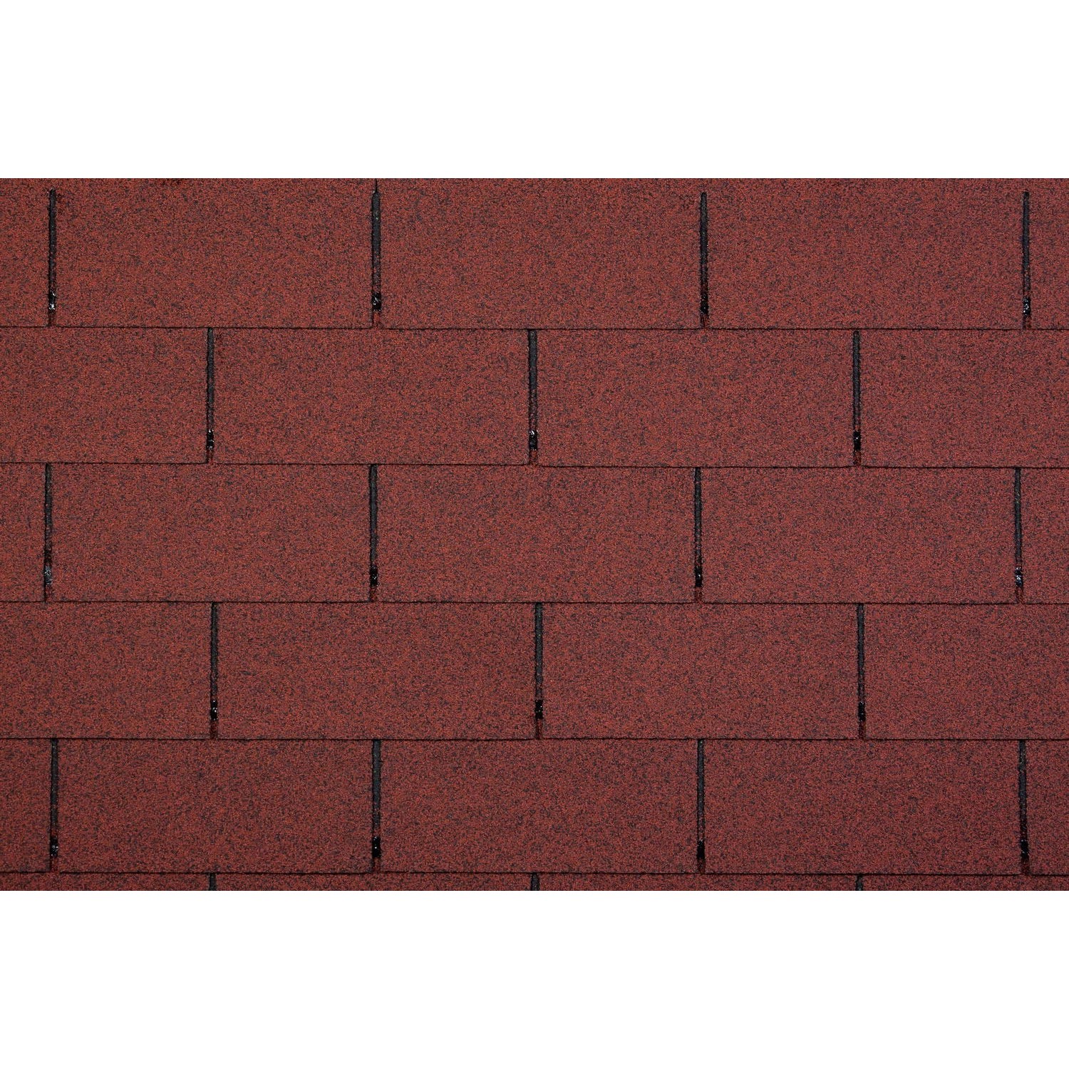 Rote Bitumen Rechteckschindeln für die Bedachung, 2 m² Paket.