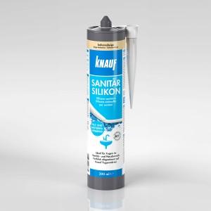 Knauf Sanitär-Silikon Bahamabeige, 300ml Kartusche für Bad & Sanitär.
