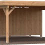 Palmako Anbauschuppen aus Holz für Carport Karl, braun tauchgrundiert.