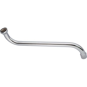 S-förmiger Auslauf 300 mm aus verchromtem Messing für Waschtisch- und Küchenarmaturen.