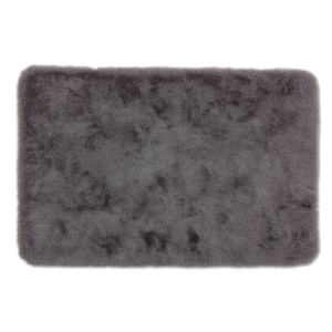 Grauer Schöner Wohnen Badteppich Bali, 60x90 cm, kuschelig und waschbar.