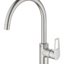 Grohe QuickFix Spültischarmatur Start Loop in Supersteel mit hohem Auslauf.