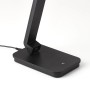 Schwarze LED-Tischlampe Tori mit Touchdimmer, flexible Schreibtischleuchte.