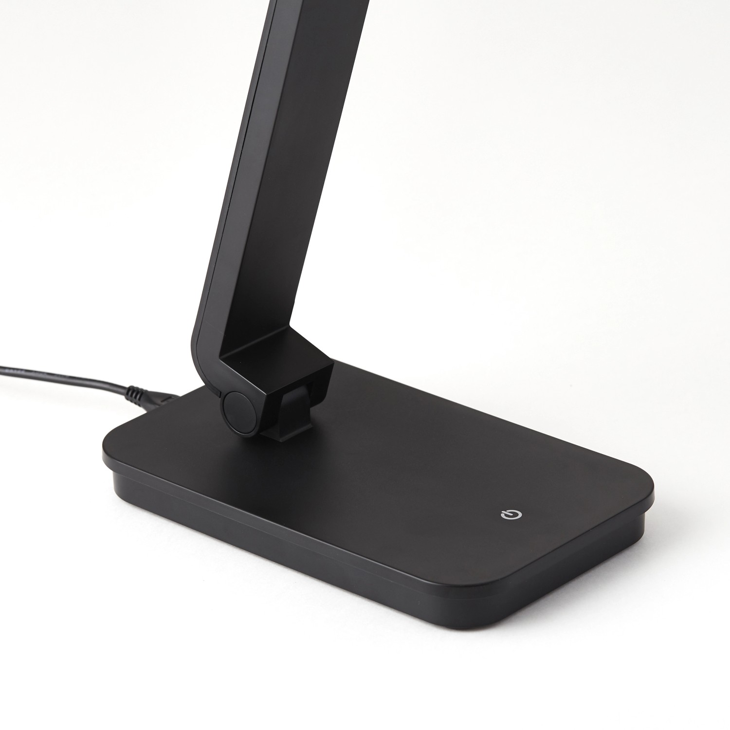 Schwarze LED-Tischlampe Tori mit Touchdimmer, flexible Schreibtischleuchte.