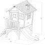 Axi Robin Spielhaus mit Rutsche, Maße: 177x264x203 cm, ideal für den Garten.