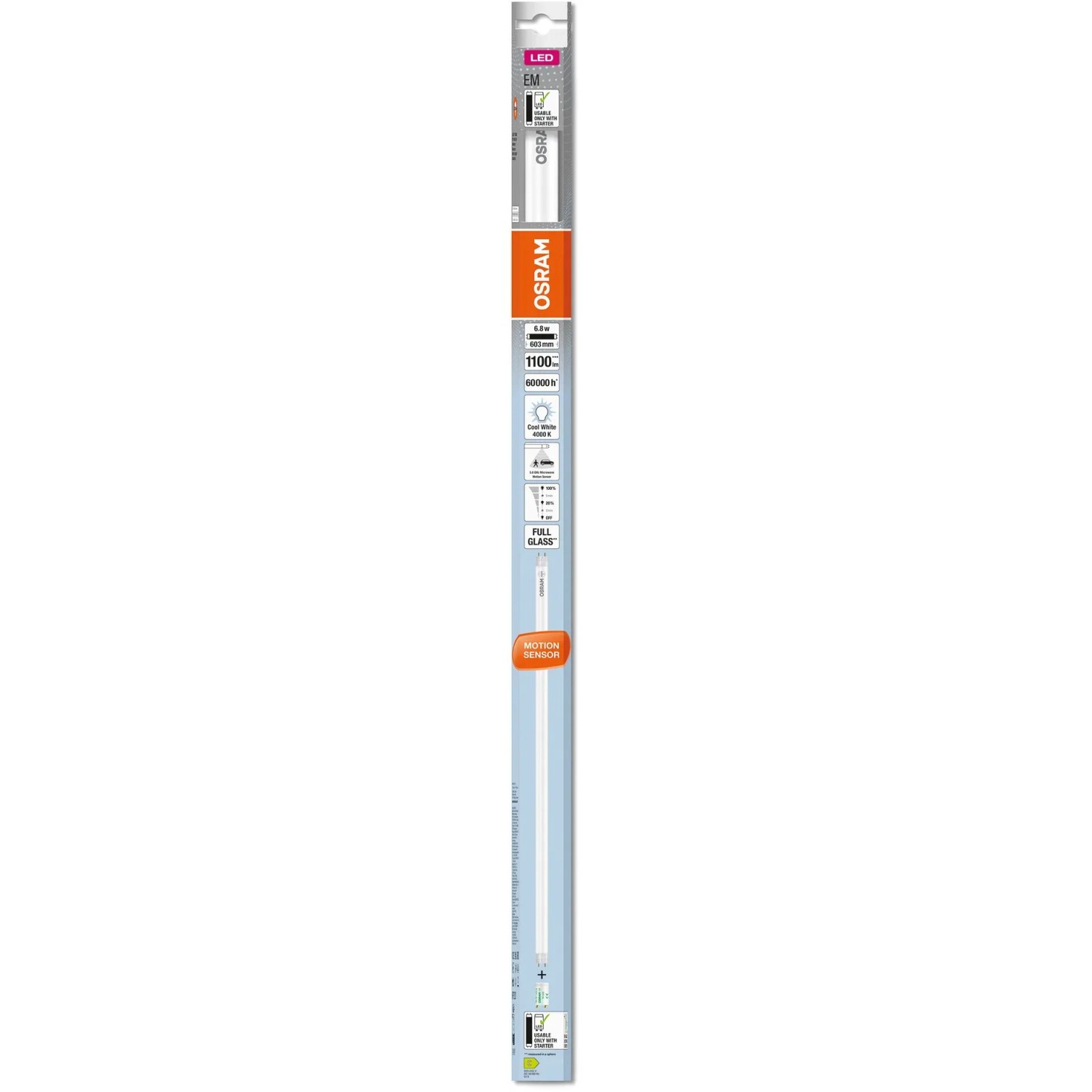 Osram LED-Leuchtstofflampen G13 Röhre 6,8 W 1100 lm 60,3 cm x 2,7 cm Kaltweiß kaufen bei OBI