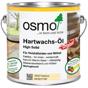 Dose Osmo Hartwachs Öl Farblos 2,5l für Holzfußböden und Möbel, seidenmatt.
