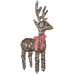 Rentier aus Rattan Dunkelbraun Groß