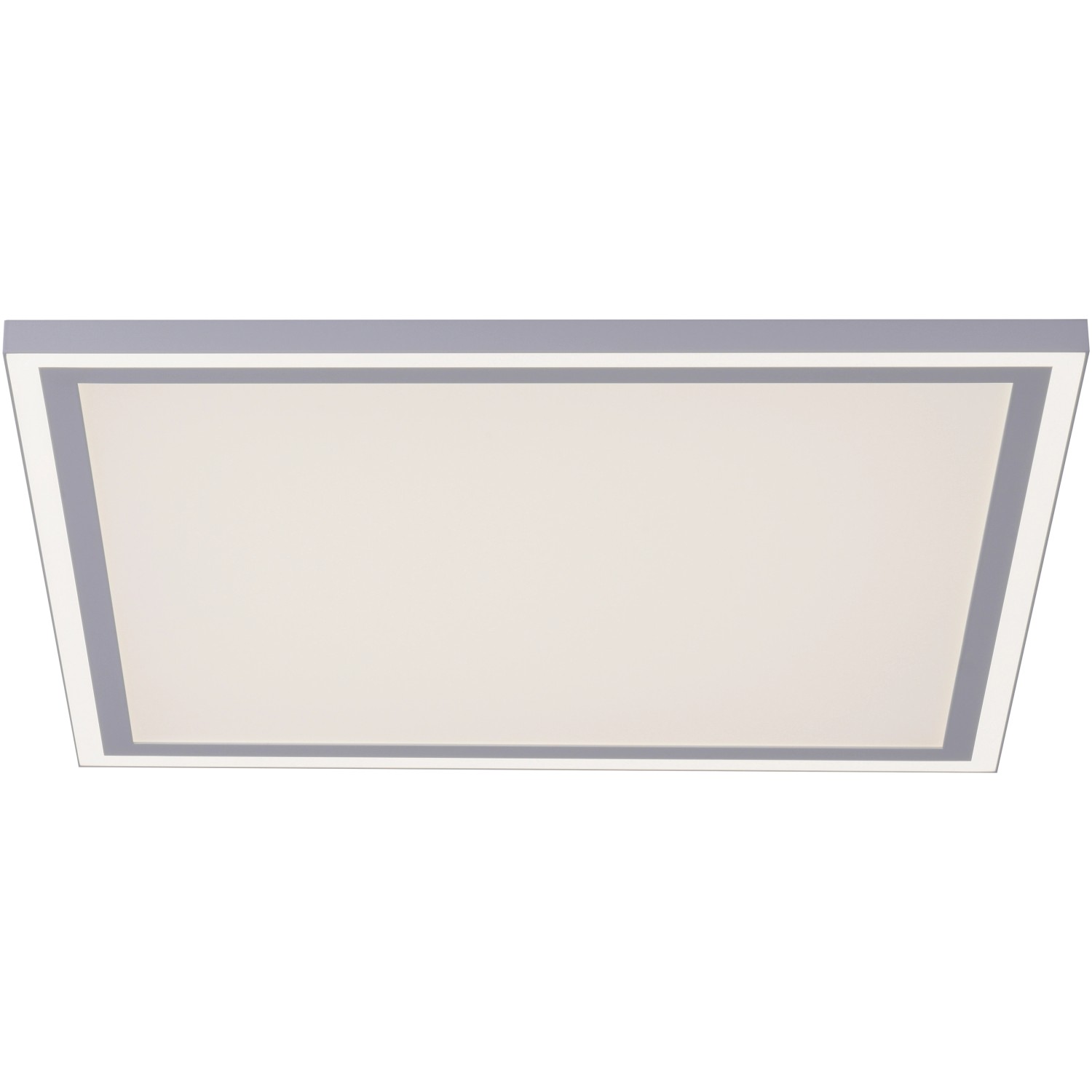 Weiße LED-Deckenleuchte Edging von Just Light, 46,4x46,4 cm, dimmbar.