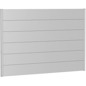 Biohort Wandpaneel Sichtschutz o. Acrylglas 200 cm x 135 cm Silber-Metallic