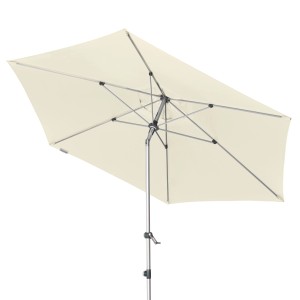 Doppler Marktschirm Expert, Ø 306 cm, Natur, mit Knickfunktion und Kurbel.