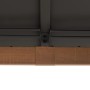 Detailansicht des Sunjoy Gazebo Pasu Stahl Pavillons (300x300 cm) in Anthrazit, Fokus auf Stahlrahmen und Holzmaserung.