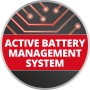 Symbol für aktives Batteriemanagementsystem (ABS) des Einhell Power X-Change Akkus.