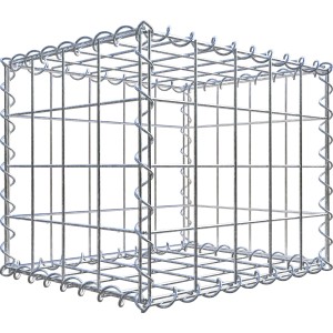Leere Gabiona Gabione, 50x40x40 cm, Maschenweite 10x10 cm, zur individuellen Befüllung.