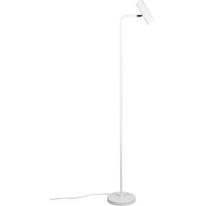 Weiße, moderne LED-Stehlampe Marley von Trio, 151 cm hoch, für Wohn- und Schlafbereich.